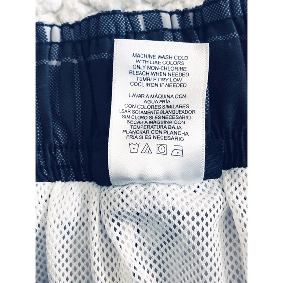 Joe Boxer Mens Plaid Blue Swim Trunks with Colorful Designs - Picture 7 of 7